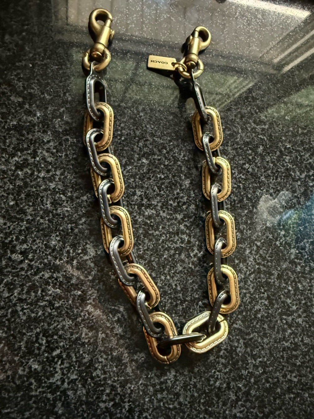 Coach Link Chain in Brass/Pewter